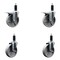 Service Caster 5'' Semi Steel Swivel 1-1/8'' Expanding Stem Caster Set 2 Total Lock Brakes, 4PK SCC-EXTTL20S514-SSS-2-S-2-118 - alternate 1